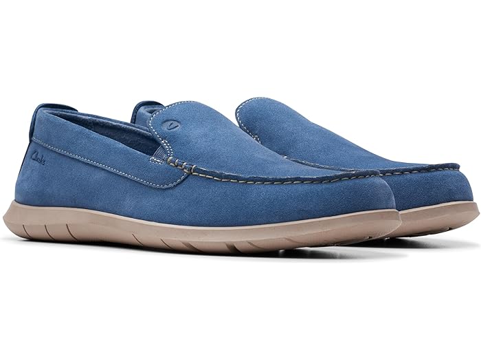 (取寄) クラークス メンズ シューズ 靴 ステップ Clarks men Flexway Step Light Blue Suede