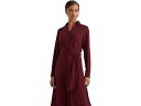 ラルフローレン　ドレス (取寄) ローレン ラルフローレン レディース ロング スリーブ デイ ドレス LAUREN Ralph Lauren women LAUREN Ralph Lauren Long Sleeve Day Dress Vintage Burgundy