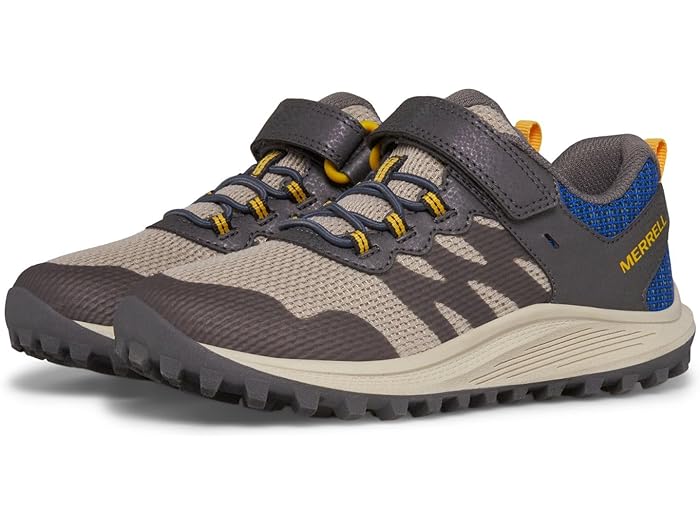 ()  LbY LbY mo 3 (g Lbh/rbO Lbh) Merrell Kids kids Merrell Kids Nova 3 (Little Kid/Big Kid) Grey/Blue/Gold