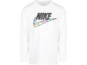 (取寄) ナイキ キッズ ボーイズ スリル シーカー ロング スリーブ T-シャツ (トドラー/リトル キッズ/ビッグ キッズ) Nike Kids boys Nike Kids Thrill Seeker Long Sleeve T-Shirt (Toddler/Little Kids/Big Kids) White