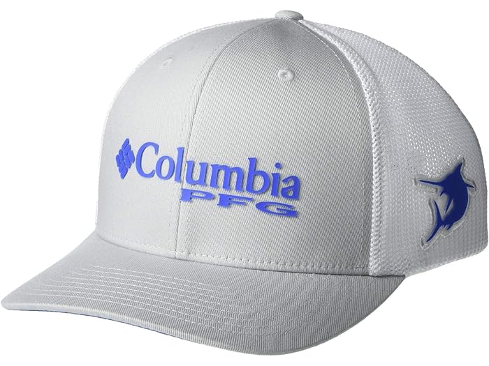 コロンビア (取寄) コロンビア パフォーマンス フィッシング ギア メッシュ ボールキャップ 帽子 Columbia PFG Mesh Ballcap Cool Grey/White Vivid Blue/Marlin