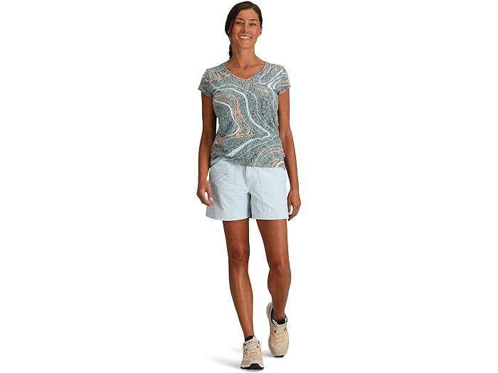 () CrY fB[X tFU[EFCg eB[ Royal Robbins women Royal Robbins Featherweight Tee Sea Pine Tidal Print