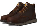 (取寄) カーハート メンズ ミルブルック ウォータープルーフ 5 スティール トゥ ウェッジ ワーク ブーツ Carhartt men Millbrook Waterproof 5" Steel Toe Wedge Work Boot Brown Oil Tanned
