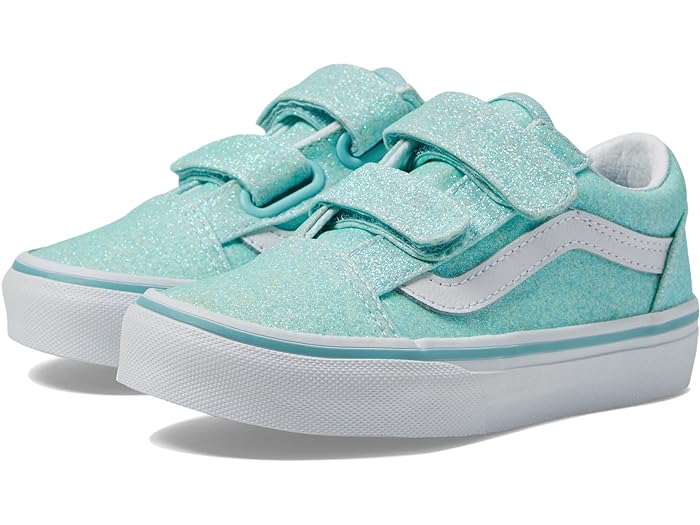 (取寄) バンズ キッズ キッズ K オールド スクール V (リトル キッド) Vans Kids kids Vans Kids K Old Skool V (Little Kid) Glitter Pastel Blue