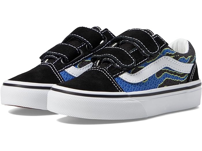 (取寄) バンズ キッズ キッズ K オールド スクール V (リトル キッド) Vans Kids kids Vans Kids K Old Skool V (Little Kid) Pixel Flame Black/Blue