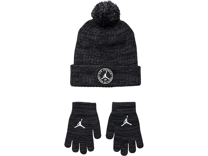 (取寄) ジョーダンキッズ ボーイズ ポン ビーニー セット (ビッグ キッズ) Jordan Kids boys Jordan Kids Pom Beanie Set (Big Kids) Black