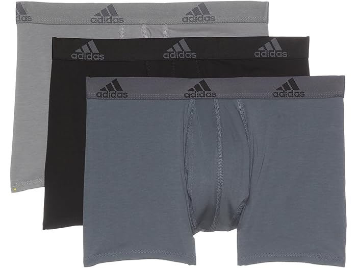 (取寄) アディダス メンズ ストレッチ コットン トランク 3-パック adidas men adidas Stretch Cotton Trunk 3-Pack Onix Grey/Black/Grey