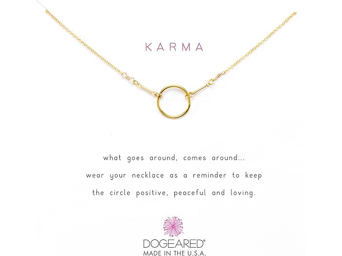 ドギャード (取寄) ドギャード レディース カルマ ネックレス 16 インチ Dogeared women Dogeared Karma Necklace 16 inch Gold Dipped