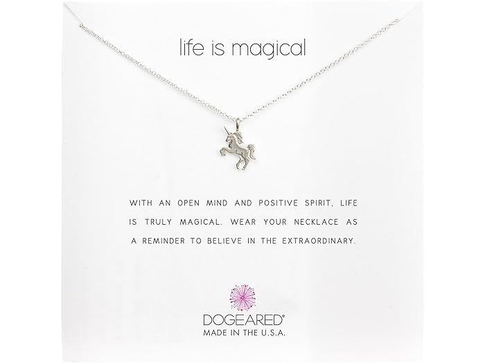 () hM[h fB[X Ct CY }WJ jR[ }C_[ lbNX Dogeared women Dogeared Life is Magical Unicorn Reminder Necklace Sterling Silver