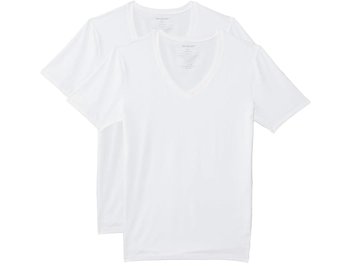 (取寄) トミー ジョン メンズ ディープ V ネック スティ タックド 2 パック Tommy John men Tommy John Deep V Neck Stay Tucked 2 Pack White/White