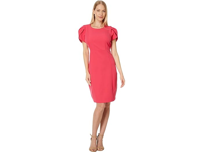 () ov[T[X fB[X `[bv X[u VB[X hX O[ Xgb` X[eBO Liverpool Los Angeles women Liverpool Los Angeles Tulip Sleeve Sheath Dress Luxe Stretch Suiting Pink Punch