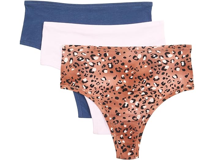 (取寄) ハンキー パンキー レディース プレイストレッチ プリント ハイライズ トング 3-パック Hanky Panky women Hanky Panky PlayStretch Print High-Rise Thong 3-Pack Bateau Blue/Wild Spots/Meadowsweet