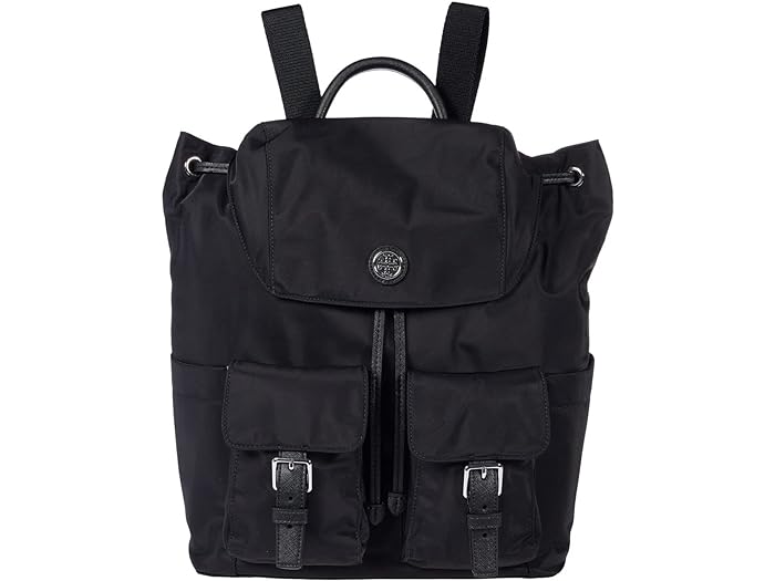 トリー バーチ 革リュック レディース (取寄) トリーバーチ レディース バージニア フラップ バックパック Tory Burch women Tory Burch Virginia Flap Backpack Black