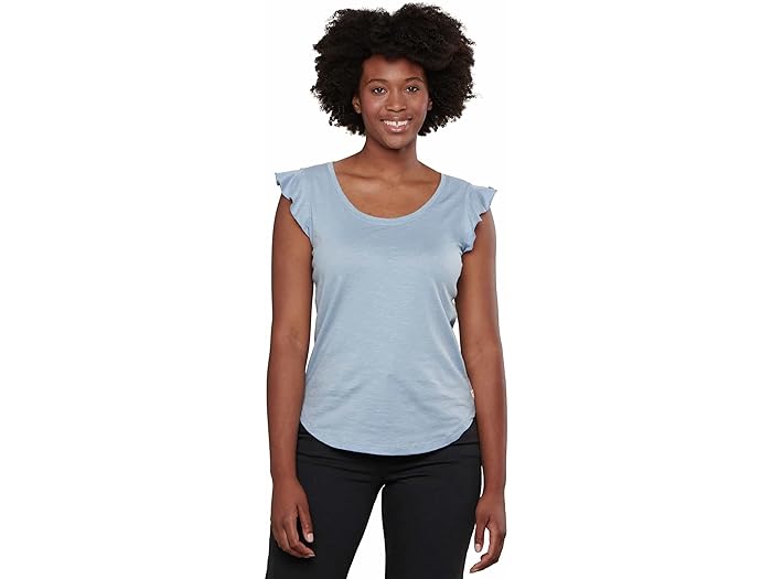 () g[hAhR[ fB[X t^  eB[ Toad&Co women Toad&Co Rufflita II Tee Weathered Blue