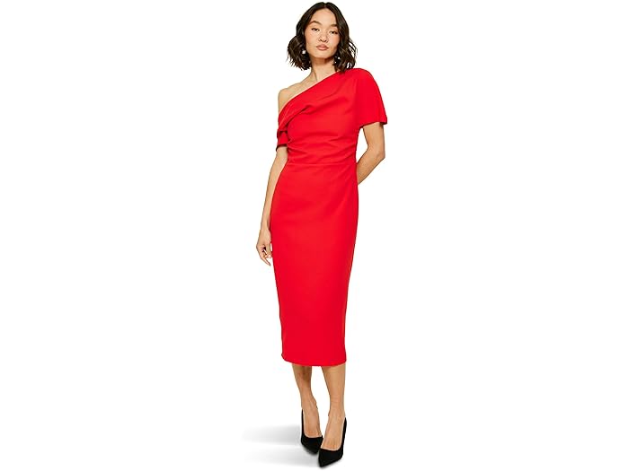 () CAhhbg fB[X tBp ~fB hX line and dot women line and dot Phillipa Midi Dress Scarlet