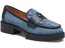 (取寄) コーチ レディース レア キルテッド デニム ローファー COACH women COACH Leah Quilted Denim Loafer Indigo Denim