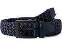 () ȥΥ쥶  35  ꥢ ֥쥤ǥå ȥå 饹ƥå Torino Leather Co. men Torino Leather Co. 35 mm Italian Braided Stretch Elastic Navy Multi