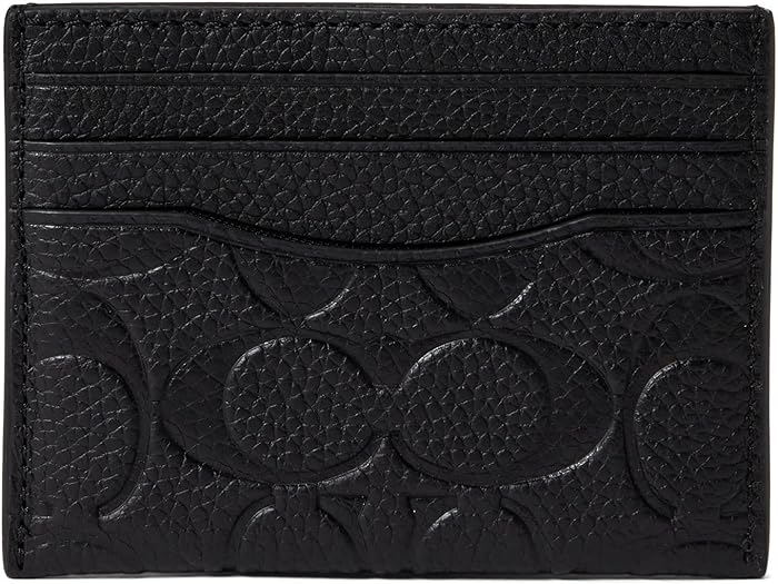 (取寄) コーチ メンズ フラッツ カード ケース イン シグニチャー レザー COACH men COACH Flat Card Case in Signature Leather Black