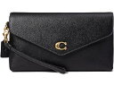 (取寄) コーチ レディース クロス グレイン レザー ウィン リスレット COACH women COACH Cross Grain Leather Wyn Wristlet Black