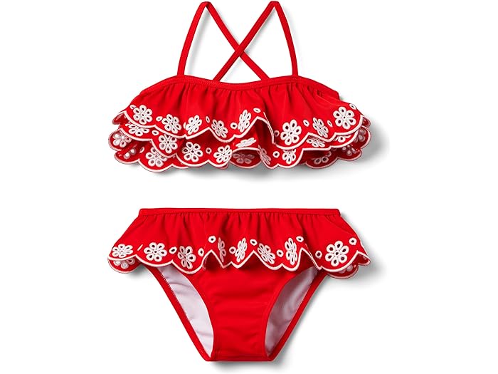 () Wj[ Ah WbN K[Y ACbg gD[ s[X XCX[c (gh[/g LbY/rbO LbY) Janie and Jack girls Janie and Jack Eyelet Two Piece Swimsuit (Toddler/Little Kids/Big Kids) Red