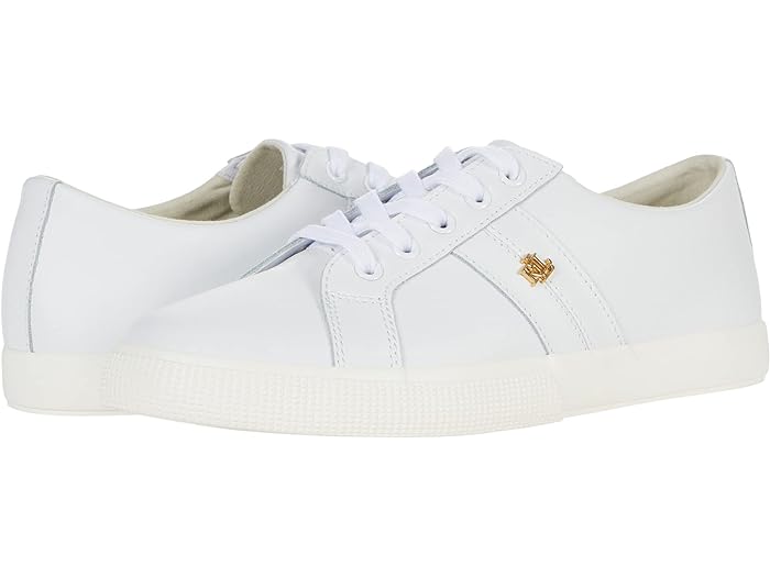 (取寄) ローレン ラルフローレン レディース ジャンソン リ アクション レザー スニーカー LAUREN Ralph Lauren women LAUREN Ralph Lauren Janson II Action Leather Sneaker RL White