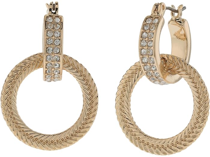 (取寄) ローレン ラルフローレン レディース パヴェ ドロップ イヤリングス LAUREN Ralph Lauren women LAUREN Ralph Lauren Pave Drop Earrings Gold/Crystal