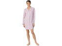 () [ t[ fB[X I[KjbN Rbg O X[u mb` J[ X[vVc LAUREN Ralph Lauren women LAUREN Ralph Lauren Organic Cotton Long Sleeve Notch Collar Sleepshirt Pink Stripe