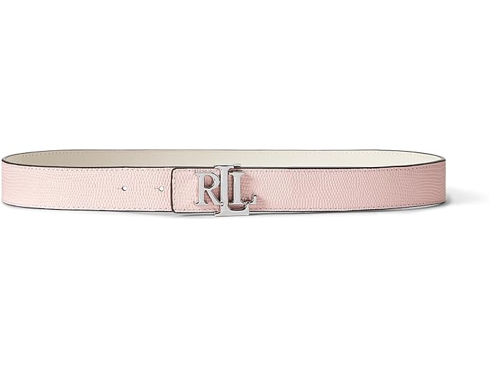 ラルフローレン (取寄) ローレン ラルフローレン レディース ロゴ リバーシブル ベルト LAUREN Ralph Lauren women LAUREN Ralph Lauren Logo Reversible Lizard-Embossed Belt Tea Rose/Soft White