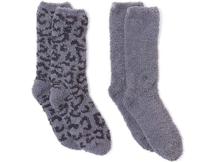 () xAtbgh[X fB[X R[W[ VbN C U Ch 2-yA \bNX Zbg Barefoot Dreams women Barefoot Dreams Cozy Chic In The Wild 2-Pair Socks Set Graphite/Carbon Multi