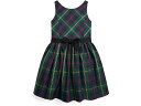 (取寄) ラルフローレン キッズ ガールズ プレイド フィットアンドフレア ドレス (ビッグ キッズ) Polo Ralph Lauren Kids girls Polo Ralph Lauren Kids Plaid Fit-and-Flare Dress (Big Kids) Green-Black Multi