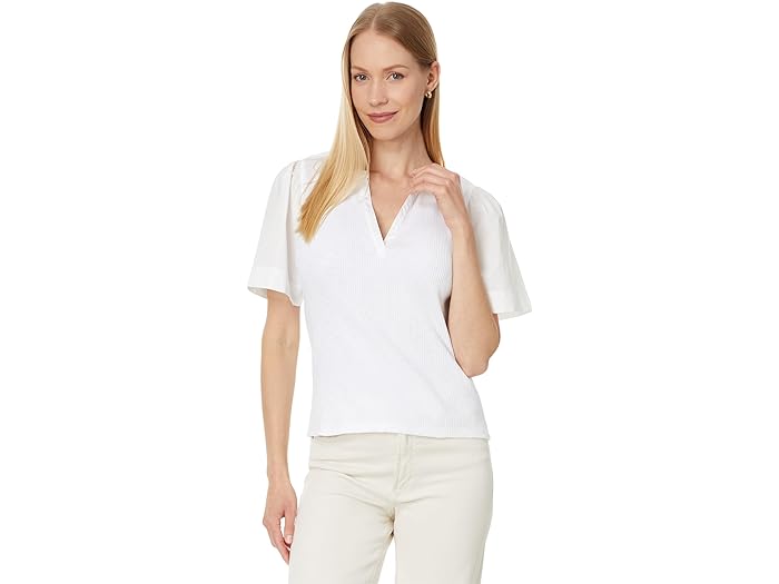 (取寄) リラ P レディース ウーブン スリーブ スプリット ネック Lilla P women Lilla P Woven Sleeve Split Neck White