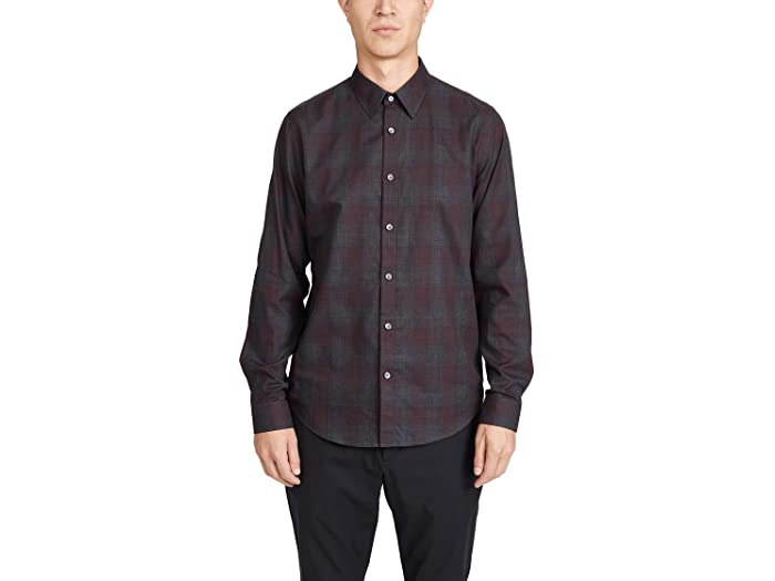 (取寄) セオリー メンズ メンズ フィーニクス チェック ボタン ダウン シャツ Theory men Mens Phoenix Venlo Check Button Down Shirt Chianti Check