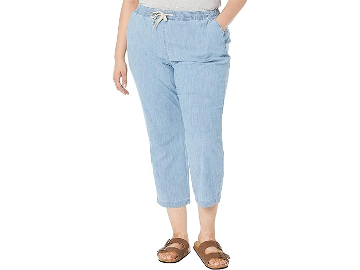 () GGr[ fB[X vX TCY CNEHbVh `m v-I Vu[ pc AN L.L.Bean women L.L.Bean Plus Size Lakewashed Chino Pull-On Chambray Pants Ankle Chambray