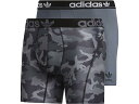 () AfB_X Y gtHC AX`bN RtH[g tBbg {NT[ u[t A_[EFA 2-pbN adidas men adidas Trefoil Athletic Comfort Fit Boxer Brief Underwear 2-Pack Onix Grey/Black/Adi Camo Black