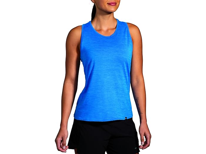 () ubNX fB[X O[ ^N Brooks women Brooks Luxe Tank Heather Azure Blue