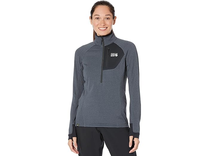 (取寄) マウンテンハードウェア レディース ポーラテック パワー グリッド 1/2 ジップ ジャケット Mountain Hardwear women Mountain Hardwear Polartec Power Grid 1/2 Zip Jacket Blue Slate Heatherのサムネイル