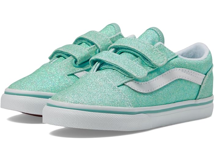 (取寄) バンズ キッズ キッズ T オールド スクール V (トドラー/リトル キッド) Vans Kids kids Vans Kids T Old Skool V (Toddler/Little Kid) Glitter Pastel Blue