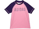 () AfB_X LbY K[Y bVK[h V[g X[u (gh[/g LbY/rbO LbY) adidas Kids girls adidas Kids Rashguard Short Sleeve (Toddler/Little Kids/Big Kids) Bliss Pink/Dark Purple