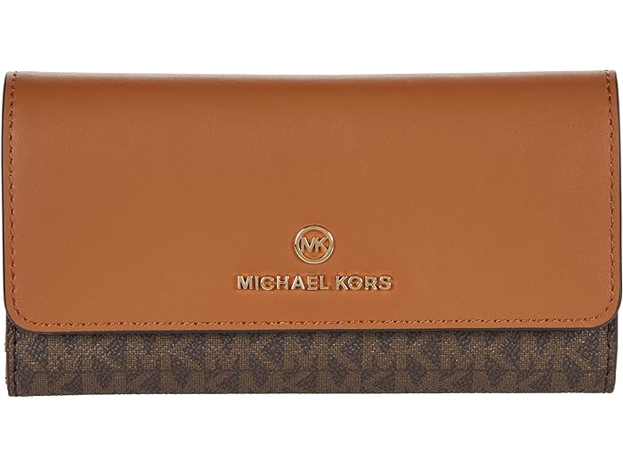 (取寄) マイケルコース レディース ジェット セット チャーム ラージ トリフォールド ウォレット MICHAEL Michael Kors women MICHAEL Michael Kors Jet Set Charm Large Trifold Wallet Brown/Acorn