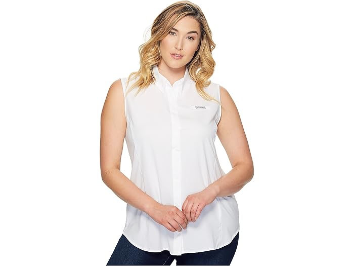 () RrA fB[X vX TCY ^~A~ X[uX Vc Columbia women Columbia Plus Size Tamiami Sleeveless Shirt White