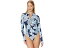 () ꡼ ԥåĥ ǥ ǥ å奬  ԡ Lilly Pulitzer women Lilly Pulitzer Randee Rashguard One Piece Low Tide Navy Bouquet All Day