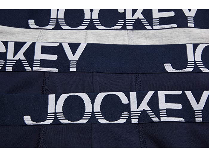 (取寄) ジョッキー メンズ アクティブ ストレッチ ボクサー ブリーフ 3パック Jockey men Active Stretch Boxer Brief 3-Pack True Navy/Grey Heather/True Navy