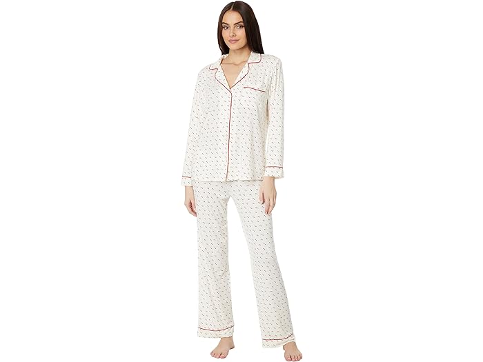 () С ǥ  ץƥå  Pj å Eberjey women Eberjey Gisele Printed Long Pj Set Triple Heart/Haute Red