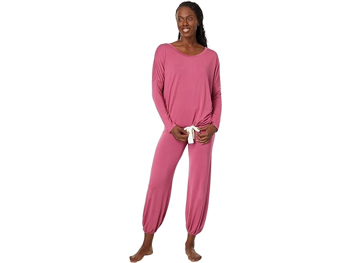 () С ǥ   ѥ å Eberjey women Eberjey Gisele Slouchy Pajama Set Raspberry/Ivory