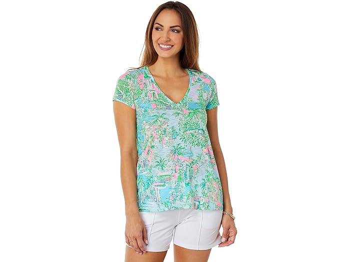 () [ sbc@[ fB[X Gb^ V-lbN Lilly Pulitzer women Lilly Pulitzer Etta V-Neck Multi Lilly Loves Palm Beach