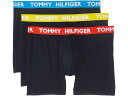 (取寄) トミーヒルフィガー メンズ ステイトメント フレックス 3-パック ボクサー ブリーフ Tommy Hilfiger men Tommy Hilfiger Statement Flex 3-Pack Boxer Brief Desert Sky- Shocking Blue/Vivid Yellow/Deep Orange Wb