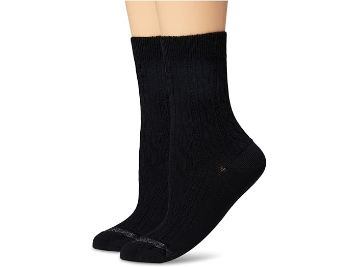 () X}[gE[ fB[X GufC P[u N[ 2-pbN \bNX Smartwool women Smartwool Everyday Cable Crew 2-Pack Socks Black