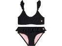 () n[[ LbY K[Y c[s[X bt rLj XC Zbg (rbO LbY) Hurley Kids girls Hurley Kids Two-Piece Ruffle Bikini Swim Set (Big Kids) Black