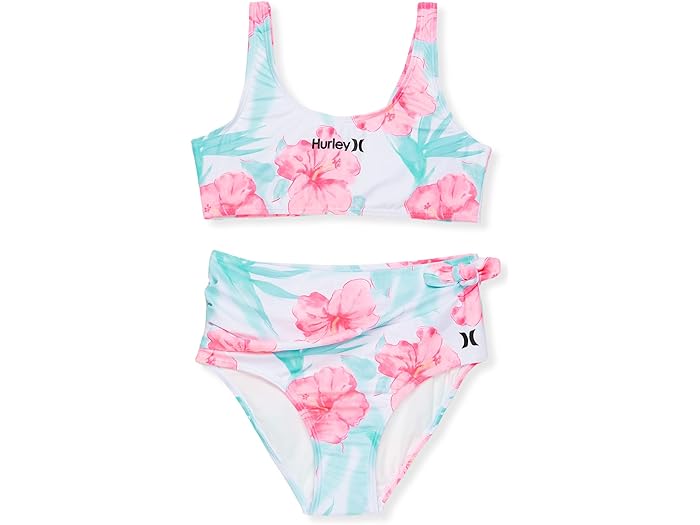 () n[[ LbY K[Y bv rLj Zbg (g LbY) Hurley Kids girls Hurley Kids Wrap Bikini Set (Little Kids) Marshmallow