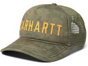 カーハート (取寄) カーハート メンズ トラッカー カモ ロゴ グラフィック キャップ Carhartt men Carhartt Trucker Camo Logo Graphic Cap Burnt Olive Tree Camo